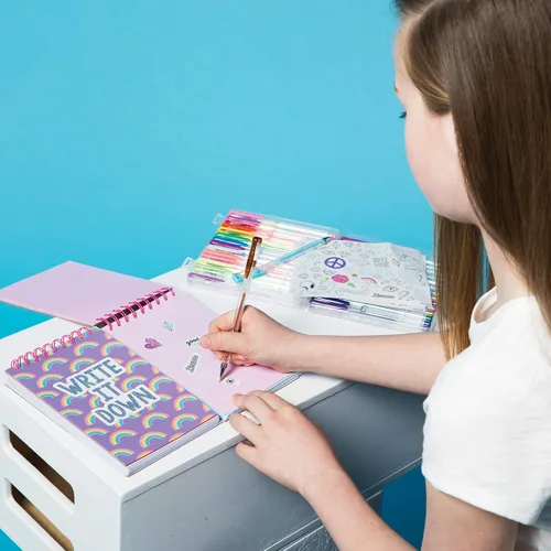 Miniatura 8 de Three Cheers for Girls by Make It Real - Juego de 30 bolígrafos de gel de colores con metal, pastel, neón, arcoíris y purpurina, bonitos bolígrafos