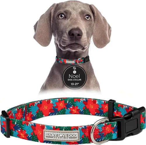 Miniatura 71 de Lucky Love Dog - Collar de perro ajustable con hebilla de fácil clic para los grandes, duradero y cómodo para perros machos y hembras, collar