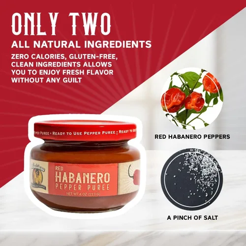 Miniatura 3 de Louisiana Pepper Exchange Salsa de puré de pimiento habanero rojo, súper picante, picante, condimento de chile, a base de plantas, sin gluten