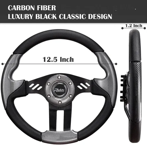 Miniatura 2 de Roykaw Volante universal para carrito de golf compatible con EZGO RXV TXT, Club Car DS Precedent Tempo, Yamaha G29 Drive Drive 2, diseño universal