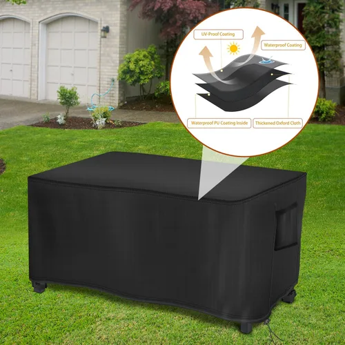 Miniatura 5 de Saking Funda para Tanque de Propano Compatible con Tanque de Propano Cuadrado de 20 libras, Funda Impermeable para Mesa Auxiliar de Almacenamiento