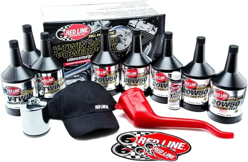 Miniatura 2 de Paquete de aceite Red Line 90226 Big Twin 20w50 Power Pack con filtro de aceite de alto rendimiento K&N (Kit extra grande, filtro negro)