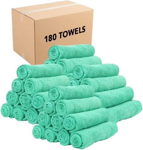 Arkwright Toalla de gimnasio de microfibra, caja a granel de 180 unidades, súper suaves, de secado rápido, 300 GSM, ligera y absorbente para