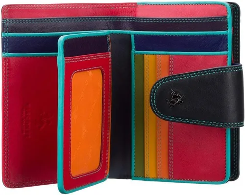 Miniatura 4 de SP31 Cartera plegable de cuero suave multicolor, Negro -, Billetera plegable