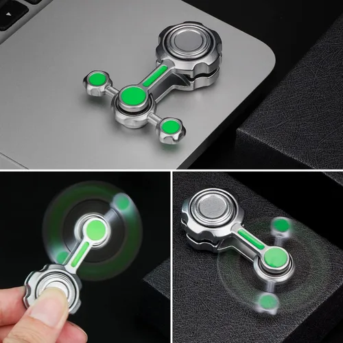 Miniatura 7 de Juguete giratorio de metal para niños y adultos, juguete de escritorio giratorio de mano, juguete sensorial para aliviar la ansiedad y el estrés