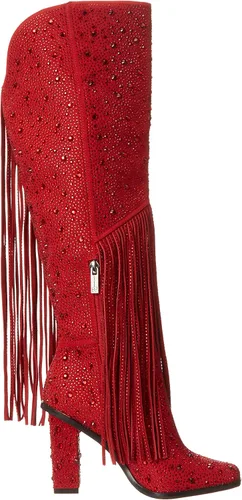 Miniatura 6 de Jessica Simpson Asire - Botas de rodilla con flecos para mujer, rojo (Wicked Red), 5