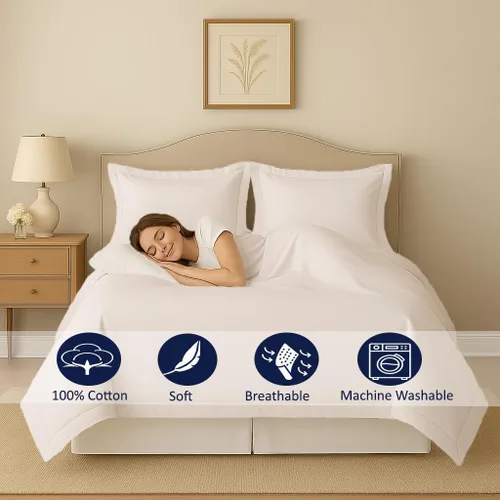 Miniatura 3 de eBeddy Linens - Juego de funda de edredón tamaño individual/individual XL de 68x90 pulgadas, 3 piezas certificadas de algodón egipcio suave y ligero