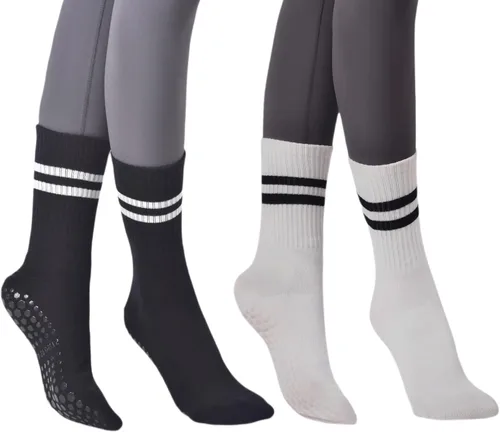 Calcetines de yoga antideslizantes para mujer con agarre para pilates, calcetines de hospital para mujer Barre Grippy