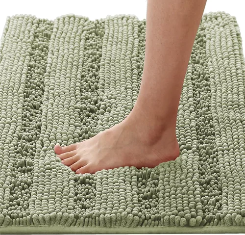 Miniatura 118 de H.VERSAILTEX - Alfombras de baño, juego de 2 piezas, alfombra de contorno para baño, juego de alfombras para inodoro, alfombra antideslizante