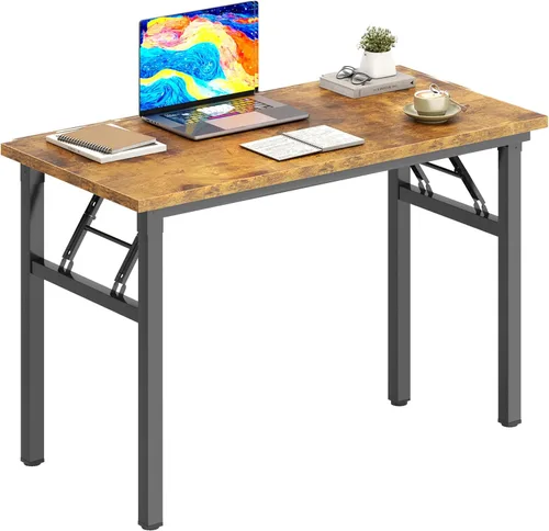 Miniatura 49 de DlandHome - Mesa plegable para computadora de 47 pulgadas, escritorio portátil, mesa de actividades, mesa de conferencias, escritorio de oficina