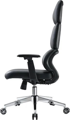 Miniatura 10 de EUREKA ERGONOMIC Remi - Silla de oficina con respaldo alto, silla de oficina de piel sintética con ruedas, silla de escritorio de cuero, silla