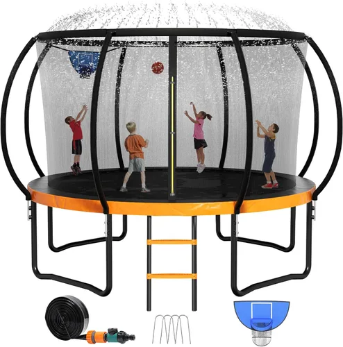 Miniatura 15 de Zevemomo - Trampolines de 8.0 pies, 10.0 pies, 12.0 pies, 14.0 pies, 16.0 pies, para exteriores, trampolines para niños y adultos, trampolines