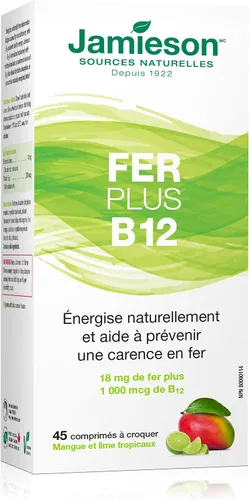 Miniatura 2 de Jamieson Iron + Vitamina B12, 45 pestañas masticables