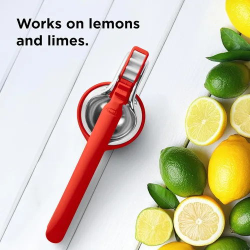 Miniatura 5 de Chef'n FreshForce Exprimidor de Limón y Cítricos, Prensa Manual con Potencia de Doble Engranaje para Máxima Extracción de Jugo, Duradero, Naranja