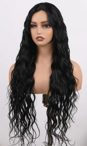 Miniatura 53 de Peluca de cabello humano con encaje frontal en T de 13 x 4 pulgadas, peluca de encaje HD rizado profundo sin pegamento, línea de cabello