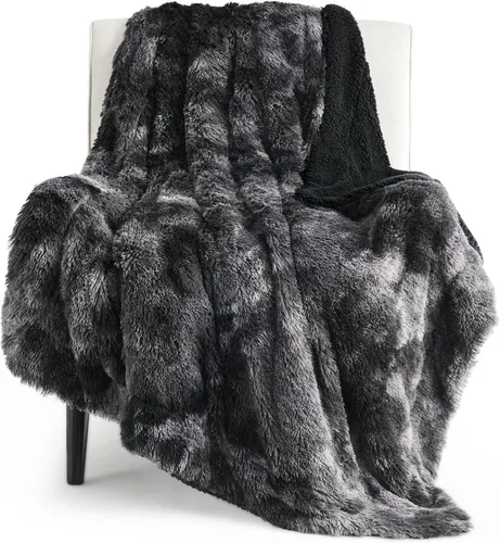 Miniatura 47 de Bedsure GentleSoft Manta de Tiro de Piel Sintética Esponjosa y Suave para Sofá, Forro Polar Sherpa Suave Regalos Acogedores para Mujeres, Manta