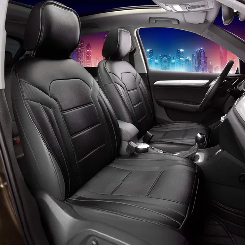 Miniatura 2 de FH GROUP PU208102 amortiguadores futuristas para el asiento del par del frente (leatherette con respaldo antideslizante), adecuado para la mayoría