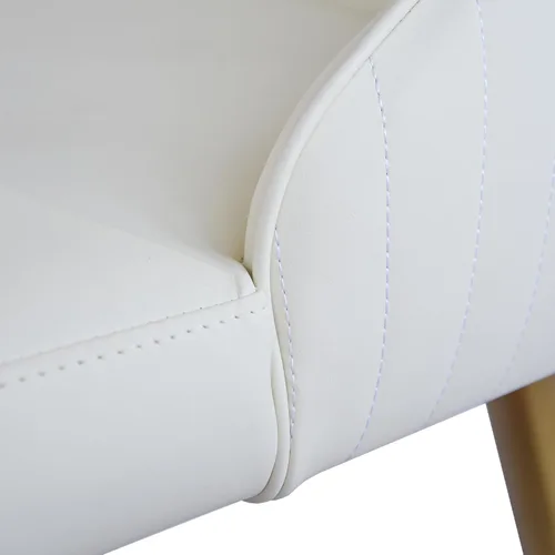 Miniatura 8 de Juego de sillas de comedor, moderna silla de comedor de piel sintética, sillas de comedor de cocina de mediados de siglo, silla auxiliar tapizada