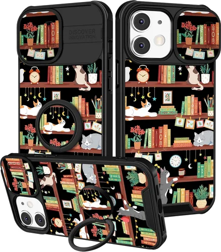 Miniatura 43 de Funermei Funda 2 en 1 para iPhone 13/iPhone 14 para mujeres, linda funda de teléfono con calavera para niñas, diseño de esqueleto gótico, divertido
