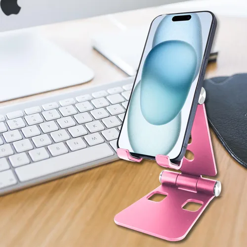 Miniatura 4 de Soporte para teléfono celular con soporte de montaje ajustable, soporte de escritorio de aluminio para teléfono celular, tabletas, iPads, soporte