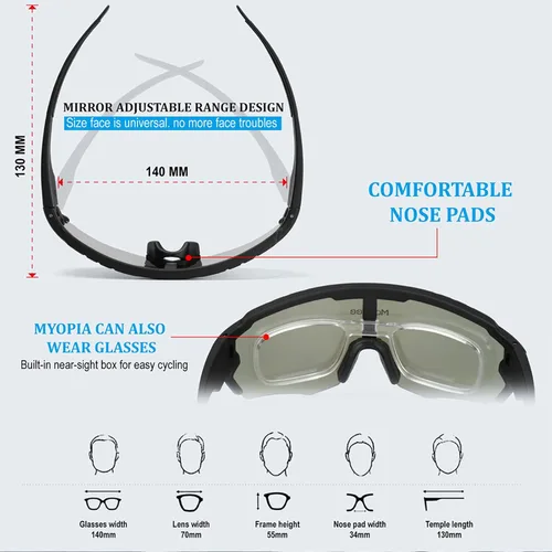 Miniatura 3 de Gafas de sol polarizadas deportivas para hombres y mujeres, equitación, pesca, golf, béisbol, correr