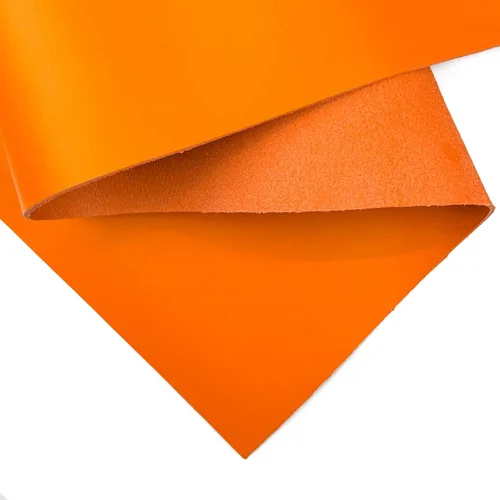 Hoja de Cuero de Cordero Genuino para Artesanía, Costura y Proyectos Personalizados - Naranja, 20 x 25 cm