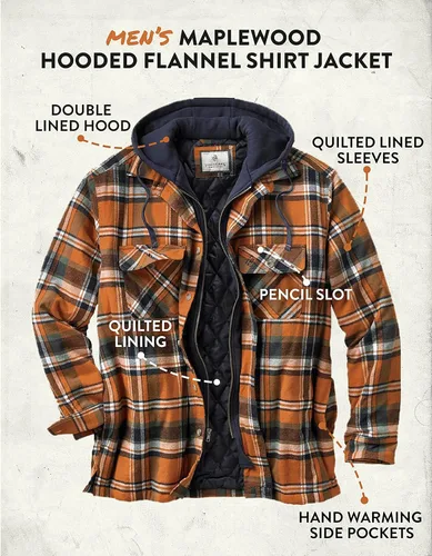 Miniatura 4 de Legendary Whitetails - Chaqueta Maplewood tipo camisa con capucha para hombre