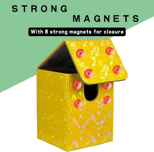 Miniatura 5 de Dmoicols 4 Paquetes Caja de Mazos de Cartas Contiene 400+ Cartas con Fundas Individuales, Caja de Almacenamiento de Cartas de Material Láser