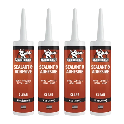 Miniatura 7 de Liquid Rubber Caulk - Adhesivo de silicona híbrida y sellador protector, transparente, 1 paquete