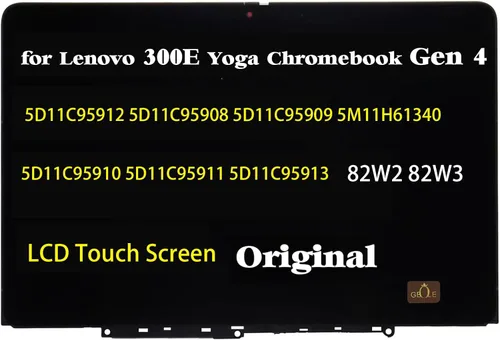 Reemplazo de pantalla original para Lenovo Chromebook Yoga 300e Gen 4 pantalla táctil LCD digitalizador Asamblea bisel 5D11C95912 5D11C95908