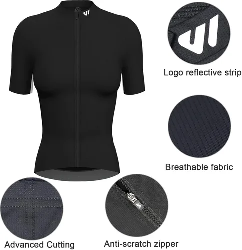 Miniatura 3 de Wulibike Cycling Jersey Women Short Sleeve,Bike Shirts for Women Biking Tops Breathable Cycle Bicycle Jerseys with Pockets
