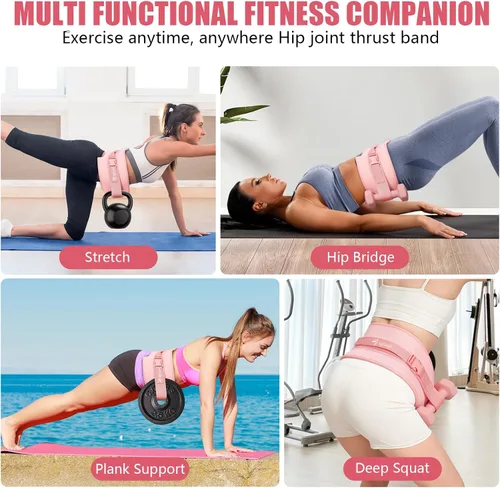 Miniatura 5 de Exercise Hip Thrust Belt - Dumbbell Hip Thrust Belt, Thicken & Widen, Comfortable for Dumbbells, Kettlebells or Plates, Slip Padding, Gym or Home