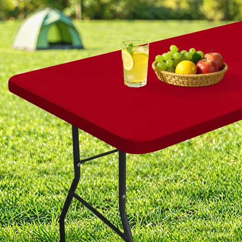 Miniatura 24 de homing Mantel cuadrado ajustable de poliéster impermeable, protector de mesa lavable para picnic, campamento, al aire libre (negro, 34 x 34 pulgadas)