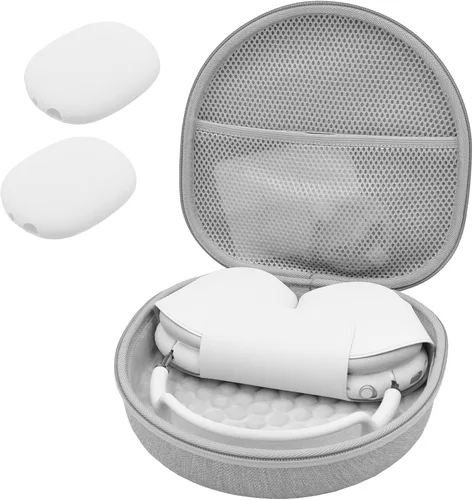 Miniatura 11 de ProCase Estuche Rígido para AirPods Max, Estuche de Viaje Portátil para Auriculares con Cubierta de Silicona para Almohadillas y Bolsillo de Malla