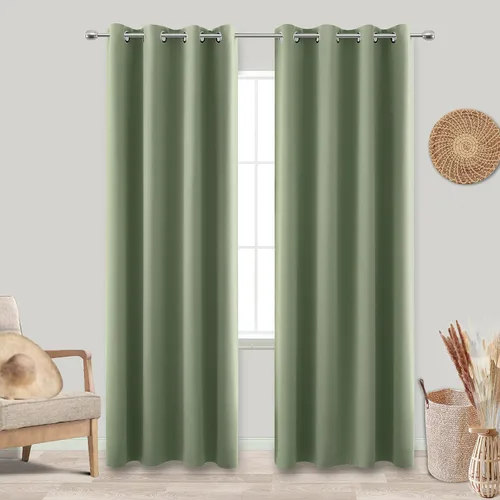 Miniatura 5 de KOUFALL Cortinas transparentes de lino con pestaña trasera