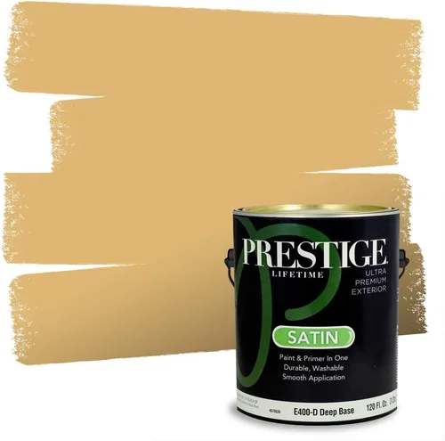 Miniatura 107 de PRESTIGE Paints Exterior Paint and Primer In One, 1-Gallon, Satin, Comparable Match of Benjamin Moore* Royal Linen* 931BM-PCM