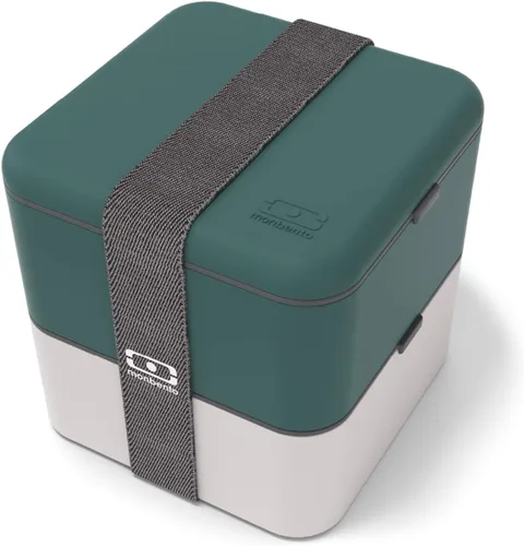 Miniatura 8 de monbento - Caja Bento grande MB Square Blossom con compartimentos - Lonchera a prueba de fugas para el trabajo y la preparación de comidas - Sin BPA