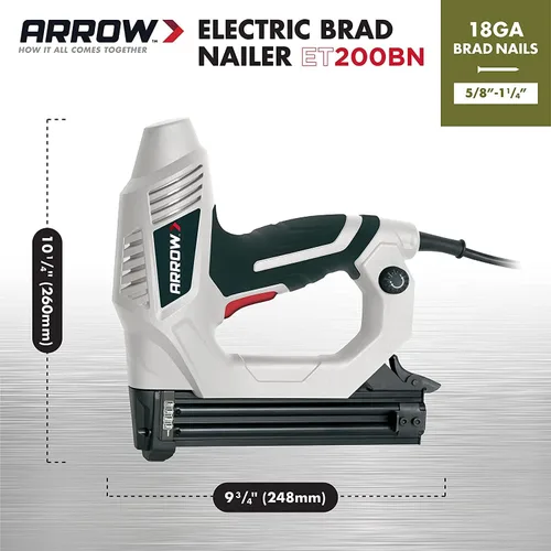 Miniatura 3 de Arrow ET200BN Clavadora Eléctrica de Alta Resistencia, Pistola de Clavos Profesional para Molduras, Marcos de Cuadros, Manualidades, Cercas, Utiliza