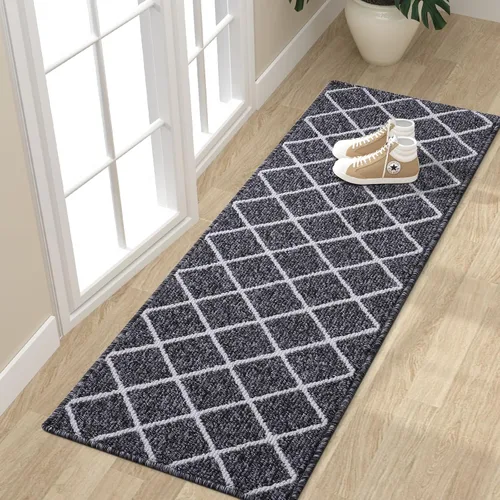 Miniatura 25 de Finchitty Alfombra para Puerta Interior, Resistente a la Suciedad y Absorbente, de Perfil Bajo, Antideslizante, Lavable, Alfombras de Piso