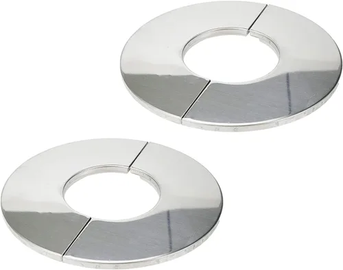 Miniatura 7 de Brida dividida de pared, placa de escudo redonda de acero inoxidable para tubo de 2"/51mm de diámetro, paquete de 4