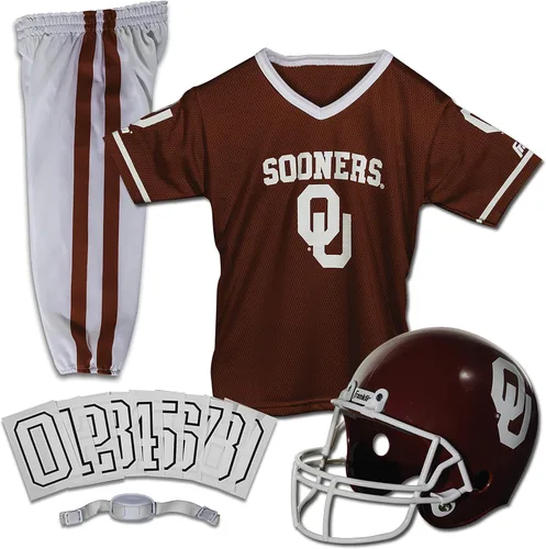 Miniatura 38 de Franklin Sports NCAA - Conjunto de uniforme de fútbol americano para niños, camiseta de fútbol universitario, casco + pantalones para niños y niñas