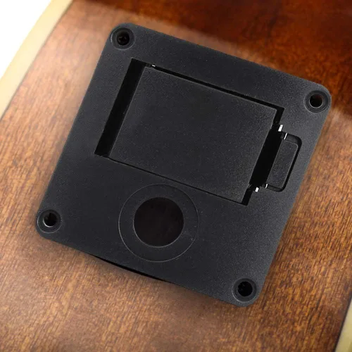Miniatura 5 de Caja de batería para pastilla de guitarra, funda de batería de 9 V para guitarra y bajo, caja de compartimento de batería (botón cuadrado a presión)
