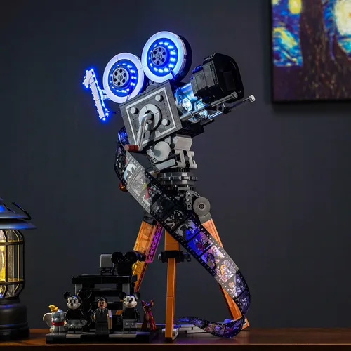 Miniatura 7 de LocoLee Kit de luz de control de luz compatible con LEGO Disney Walt Disney Tribute Camera 43230, juego de iluminación para Lego Disney 100