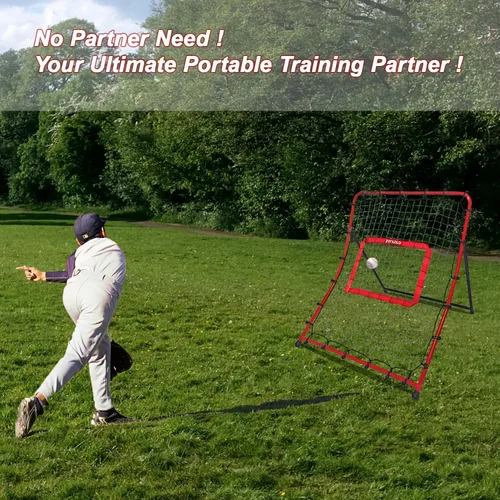 Miniatura 8 de Zonlolo Baseball Pitchback Net, Rebounder Net, Pitching Return Trainer,Three Angles Without Adjusting, Perfect for Solo Playing Catch