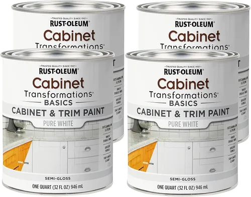 Miniatura 12 de Rust-Oleum 372012 Transformations Basics - Pintura para gabinetes y molduras, cuarto de galón, color negro