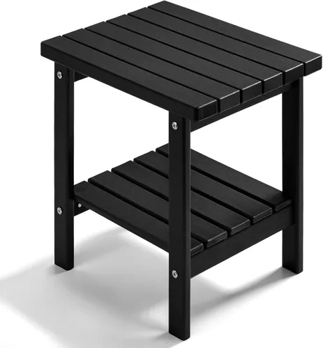 Miniatura 13 de PASAMIC Mesa auxiliar plegable para exteriores, mesa auxiliar de polietileno de alta densidad para exteriores, mesa de patio para todo tipo de clima