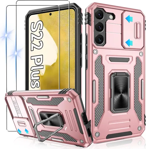 Miniatura 101 de Gritup para Samsung Galaxy S22 Funda con protectores de pantalla HD de 2 paquetes y cubierta deslizante para la cámara, protección contra caídas