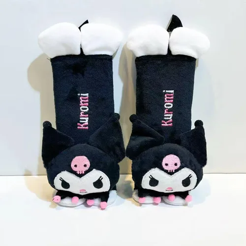 Miniatura 6 de Funda Kawaii para cinturón de seguridad de automóvil, lindo juego de 2 piezas de correa de asiento de anime, protector de cuello, decoración