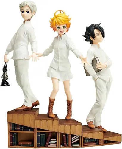 Miniatura 12 de QAHEART Figura de acción de anime Emma Norman Ray, modelo de estatua, coleccionables, juguetes de escritorio, 3 piezas