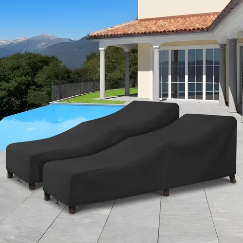 Miniatura 7 de Arcedo Funda para Silla de Descanso de Exterior Paquete de 2, Funda Impermeable para Muebles de Patio para Piscina y Playa Exterior, Protección